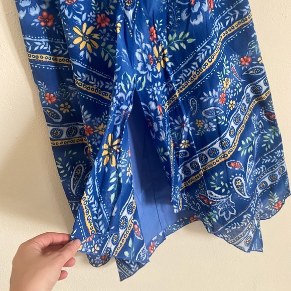 Vintage Crazy Horse Blue Button Up Top and Skirt Set - Picture 7 of 8